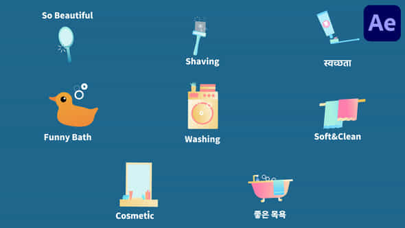 Bathroom Animations For After Effects - VideoHive 54629414