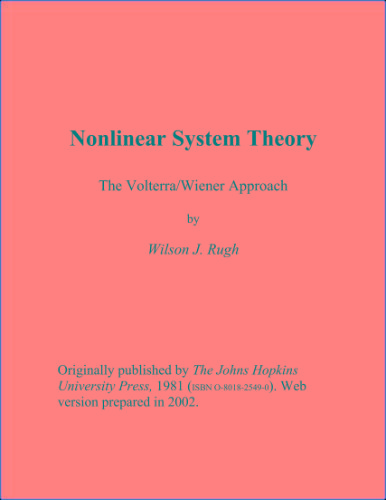 Nonlinear System Theory-W Rugh