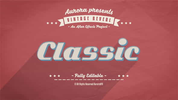 3D Vintage Reveal - VideoHive 20920660