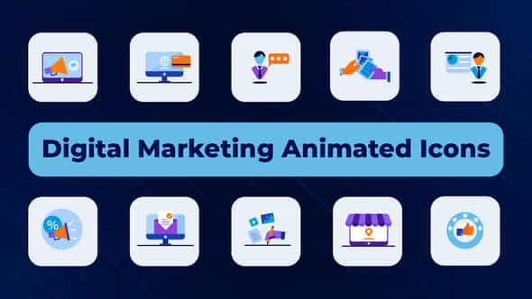 Digital Marketing Animated Icons - VideoHive 49999017