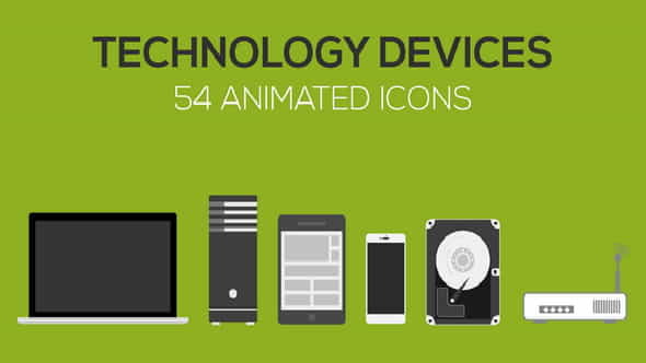 Technology Devices Animated icons - VideoHive 13269302