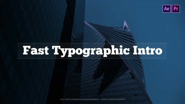 Fast Typographic Intro - VideoHive 23252244