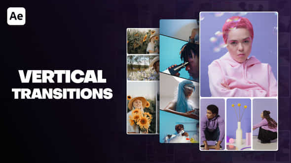 Clean Vertical Transitions - VideoHive 57125465