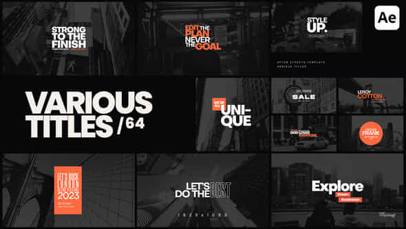 Various Titles 64 - VideoHive 59598156