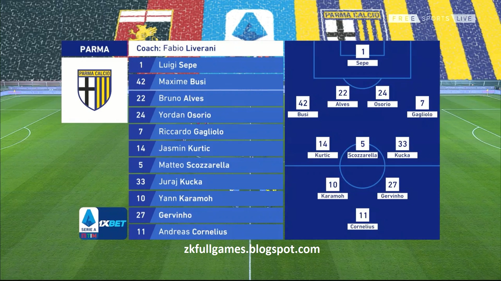 FUTBOL: Serie A 20/21 - Matchday 9 - Genoa Vs Parma - 30/11/2020