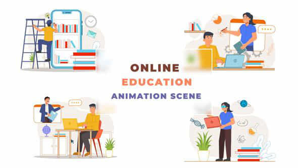 Online Education Animation - VideoHive 42854832