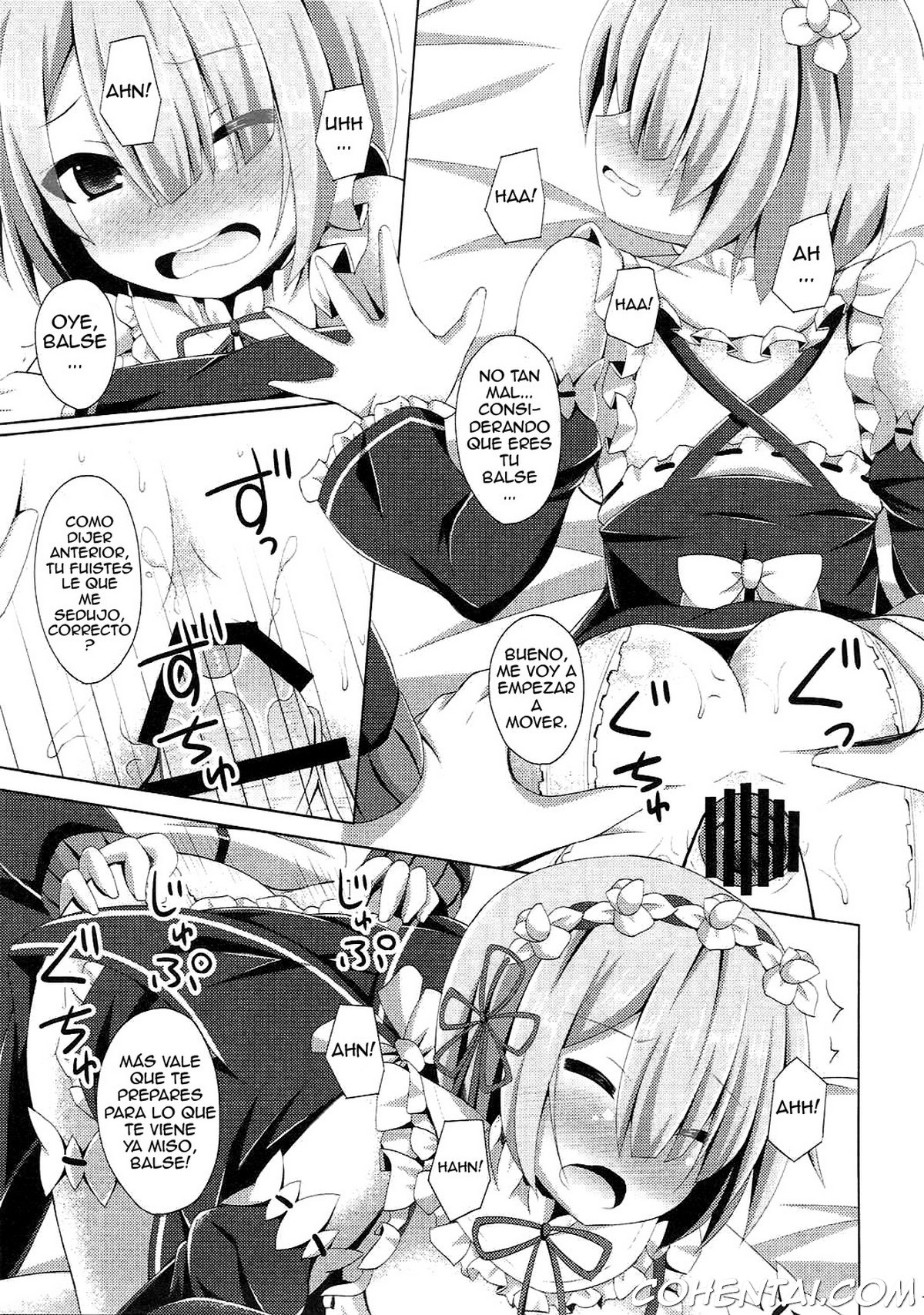 “A Subaru-kun Ecchi Shimasu?” “Chotto Barusu Nani Jiro Jiro Miten no yo” (Re:Zero Kara Hajimeru Isekai Seikatsu) xxx comics manga porno doujin hentai español sexo 