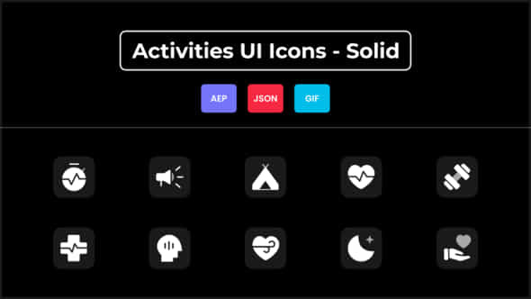 Activities UI Icons - VideoHive 44577101