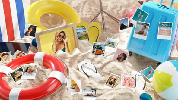 Photo Gallery on Summer Beach - VideoHive 33088877