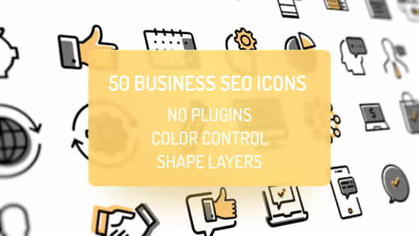 50 Animated Business Icons - VideoHive 20175322