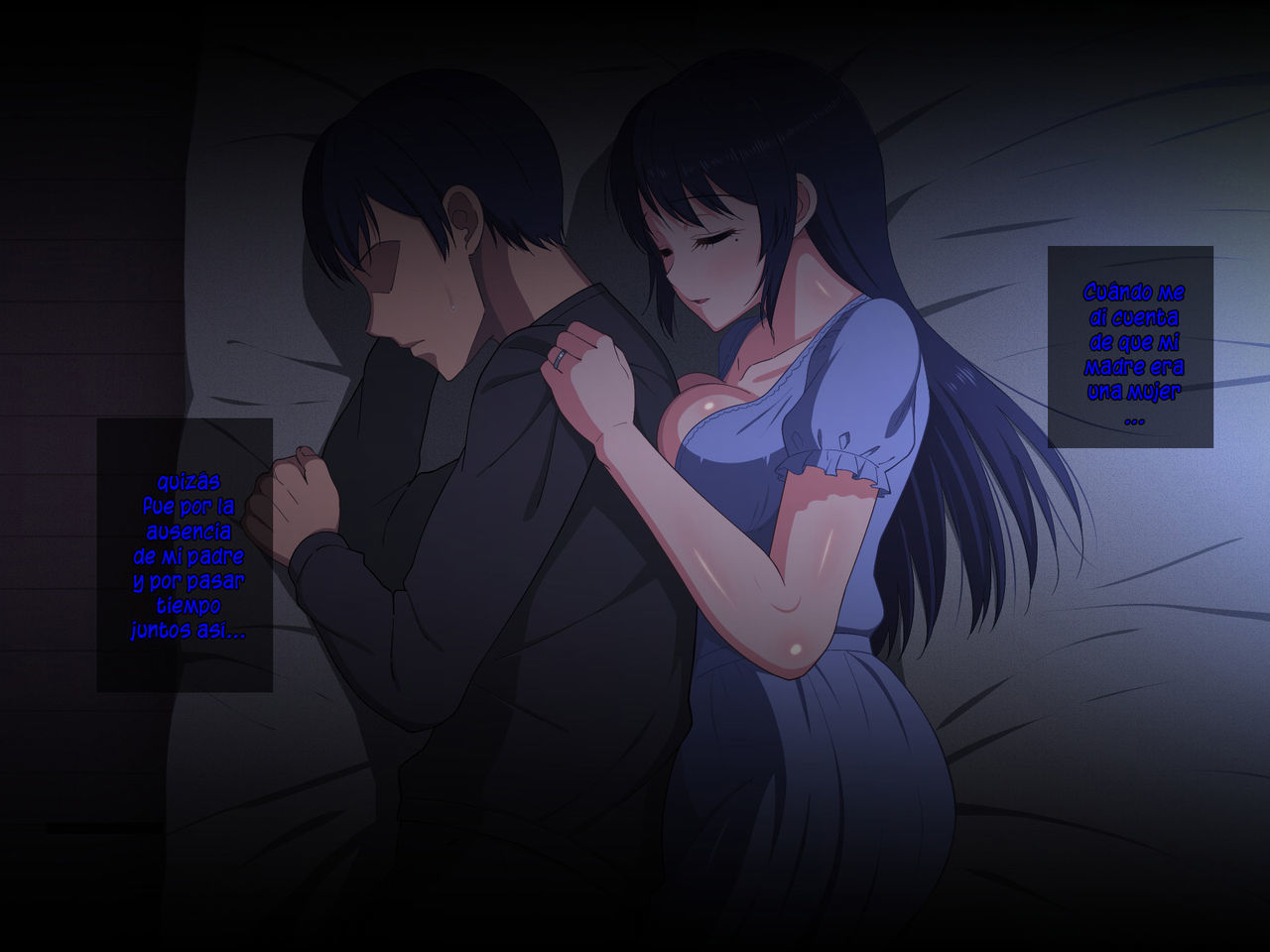 [Haruharutei] Sabishigari Bijin Haha wa Musuko to no Aiyoku Sex ni Oboreru [Spanish]