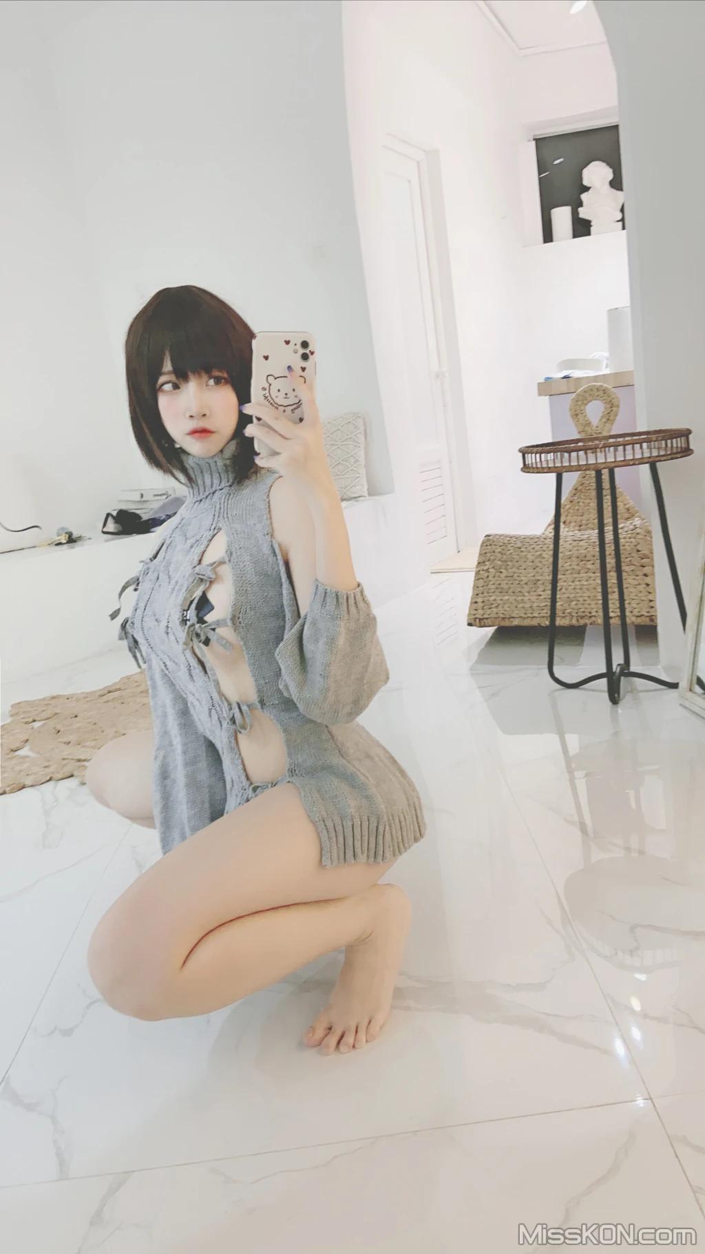 Coser@二佐Nisa: 私房洞洞毛衣 (66 photos )(63)