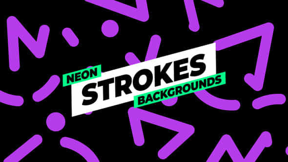 Neon Strokes Backgrounds - VideoHive 53462049