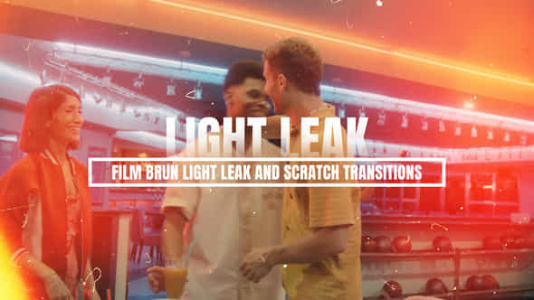 Film Burn Light Leak And Scratch Transitions - VideoHive 55082360