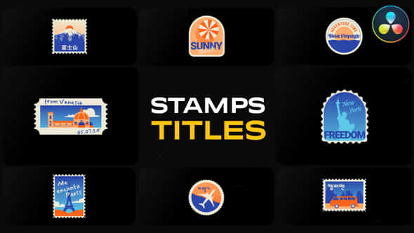 Stamps Titles Davinci Resolve - VideoHive 50841851