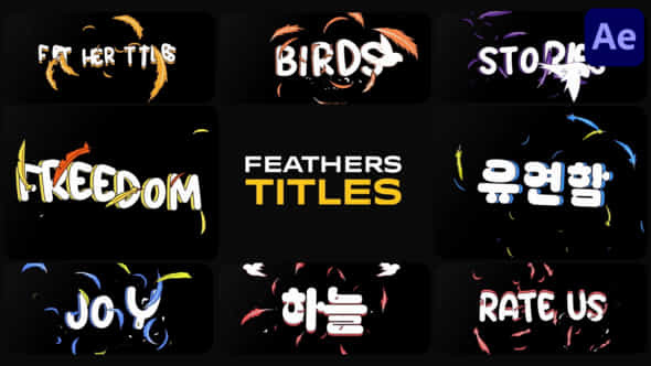 Feathers Titles After Effects - VideoHive 49833256