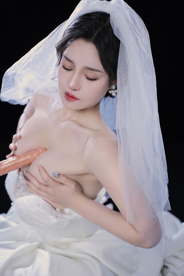 福利姬桃暖酱 婚纱礼服无圣光唯美图集2(4)