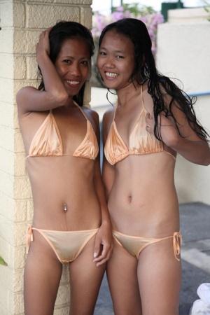 Beautiful Filipinas Jeremay & Mayka sharing a fat boner in a POV 3some