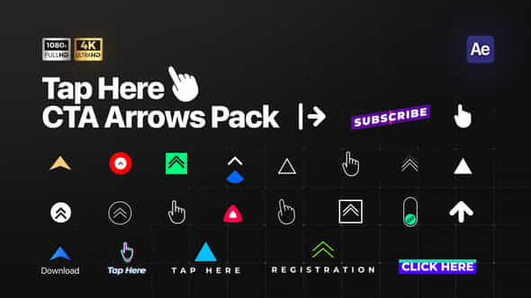 Tap Here Cta Arrows Pack - VideoHive 59172978
