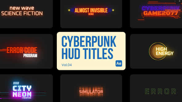Cyberpunk HUD Titles - VideoHive 45064165