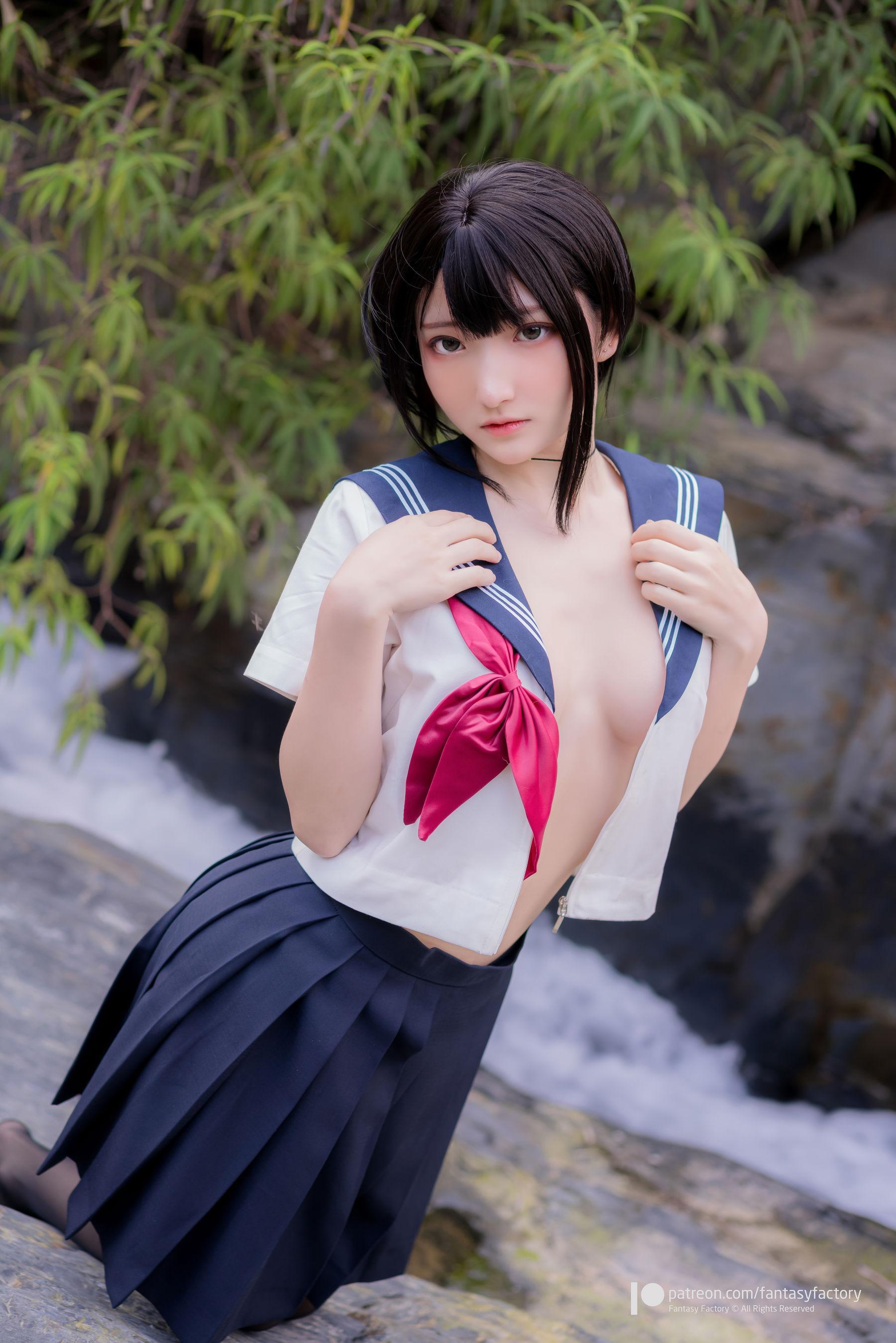 [Cosplay] 小丁 《Fantasy Factory》 – 女仆 JK 死库水(72)