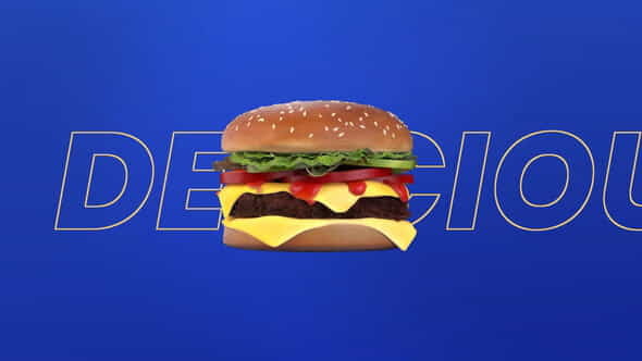 Tasty Burger 3D Intro - VideoHive 36230889