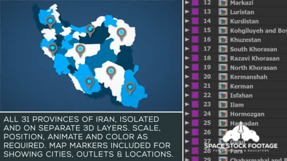 Iran Map Kit - VideoHive 24940703
