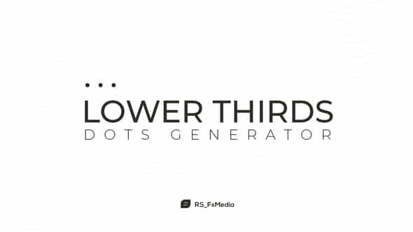 Lower Thirds | Dots Generator - VideoHive 31864721