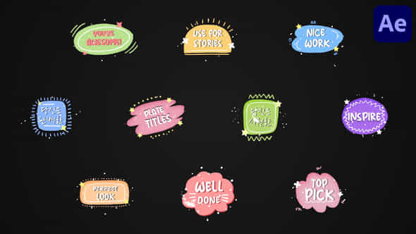 Colorful Plate Titles For After Effects - VideoHive 51547772