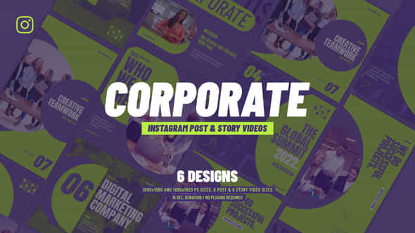 Corporate Instagram Posts - VideoHive 37543074