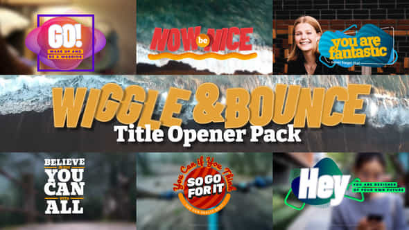 Wiggle Bounce Title Opener - VideoHive 50943354