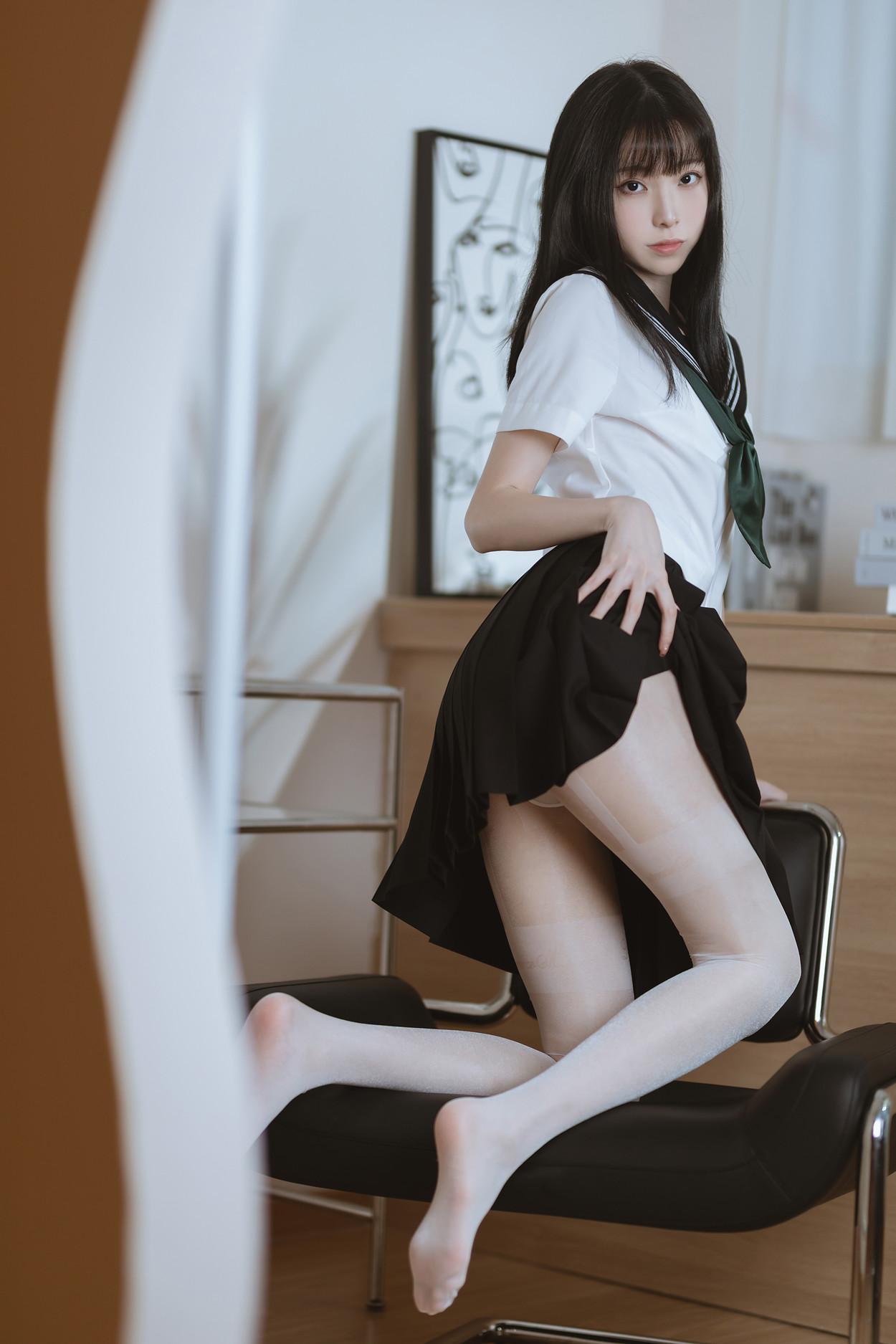 Cosplay 许岚LAN 白丝水手服(8)