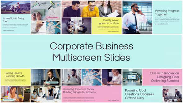 Minimal Multiscreen Corporate Business Slideshow - VideoHive 54151223