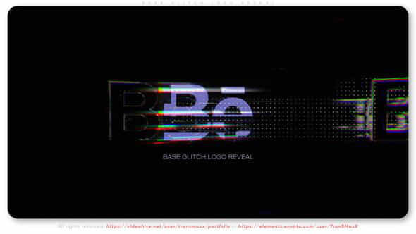 Base Glitch Logo Reveal - VideoHive 54151254