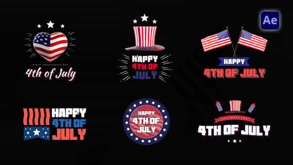 4Th Of July Titles Pack - VideoHive 52968794