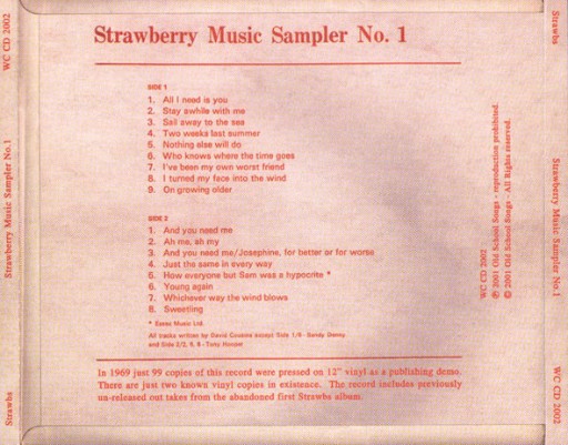 The Strawbs - Strawberry Music Sampler No  1 (1969-2001) [CD FLAC]