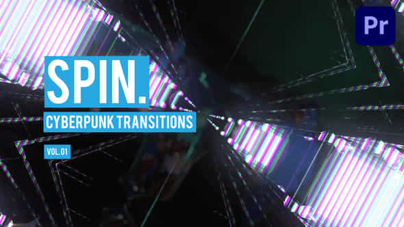 Cyberpunk Spin Transitions - VideoHive 47798975