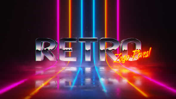 Retrowave Logo Reveal - VideoHive 51374779