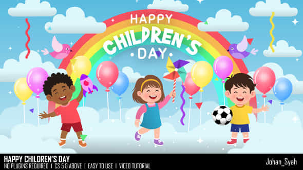 Happy Childrens Day Intro - VideoHive 55150890