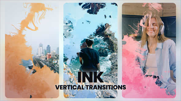 Vertical Ink Transitions - VideoHive 55997893