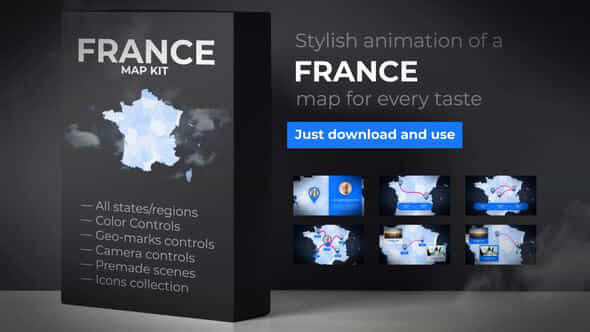 France Map - VideoHive 24079463