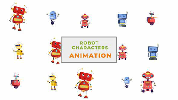 Robot Characters Explainer - VideoHive 43396765