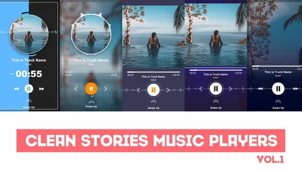 Clean Stories Music Players - VideoHive 24495980