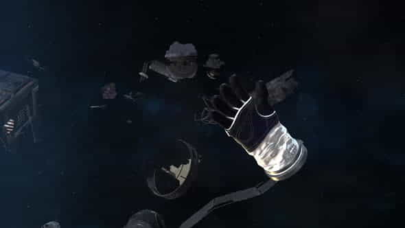 Astronaut Glove and Debris Floating - VideoHive 27128041