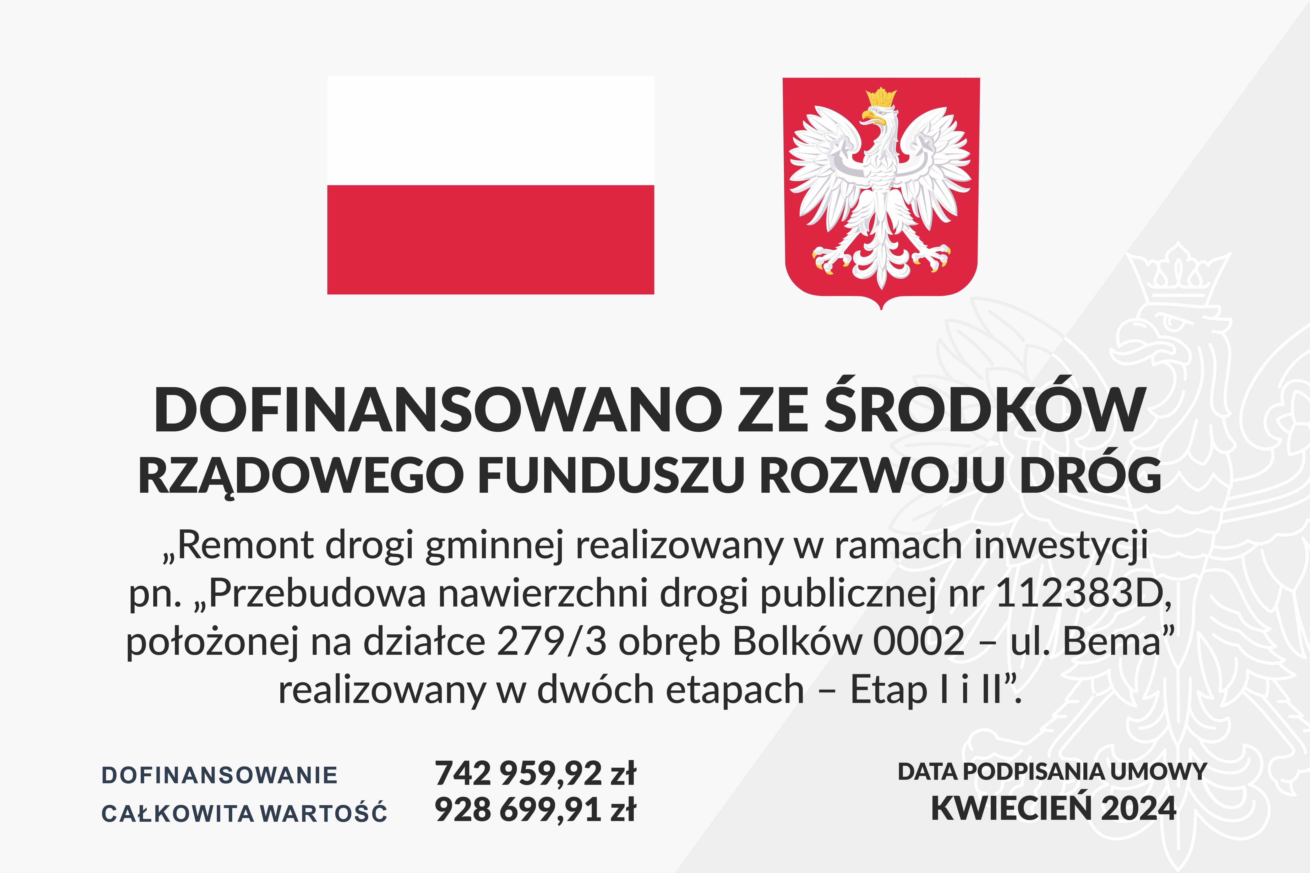 tablica informacyjna z Polskiego Ładu