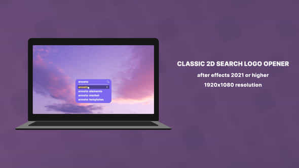 After Effects Classic 2D Search Logo Opener 60Fps - VideoHive 55424284