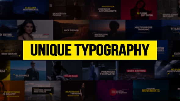 Unique Typography - VideoHive 21763187