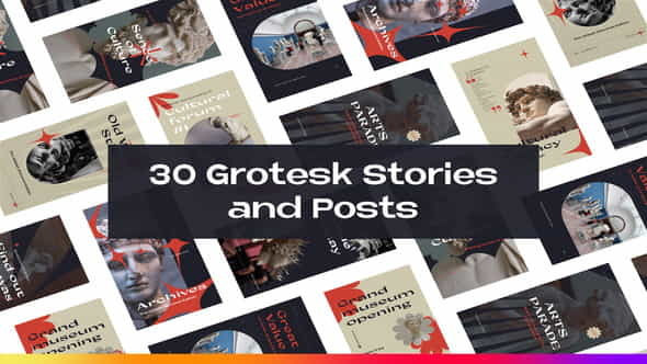 30 Grotesque Instagram Stories and - VideoHive 34613303