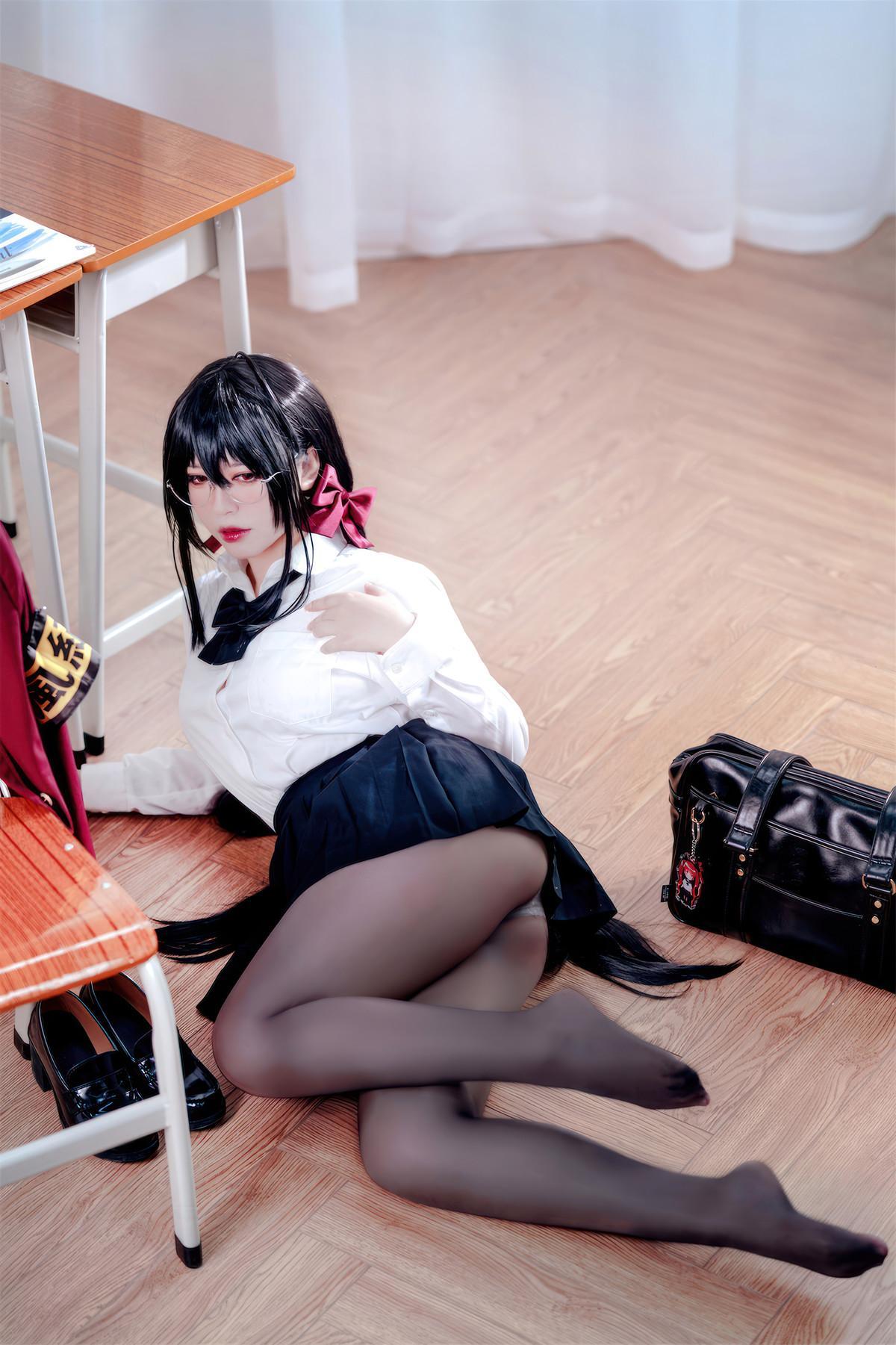 Cosplay 半半子Banbanko 大凤 风纪委员(24)