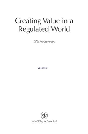 Creating Value in a Regulated World CFO Perspectives